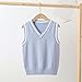Girls Boys Preppy Sweater Vest Kids Classic Knit Cotton Soft School Uniform Sweater Fall Cute Gilet Pullover Outfits