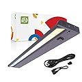 ASD Swivel LED Under Cabinet Lighting Bronze, 24 Inch 12W, Hardwired or Plug-in, 2700K/3000K/4000K, Hi/Low Switch, Rotatable Lens, Dimmable Linkable Under Counter Light for Kitchen, ETL & Energy Star