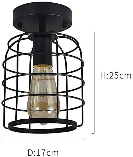 Vintage hanglamp, E27 industriële plafondlamp voor keuken, slaapkamer, eetkamer - Afbeelding 6