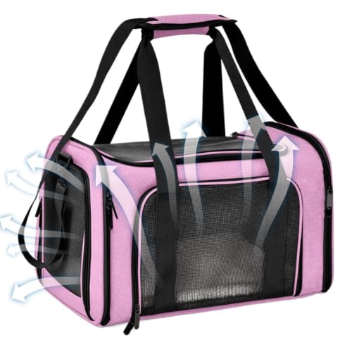Bolsa de transporte transpirable para gatos portátil para evitar mareos 8