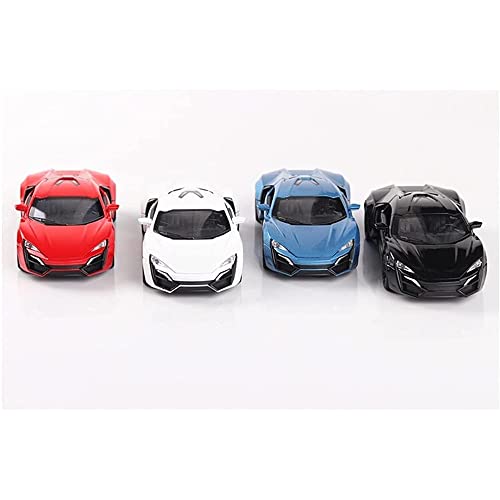 Image of 1:32 Lyken Hyper Toy Car Diecast Metal Car Model Cars for Kids Sound and Light Pull Back Openable Door