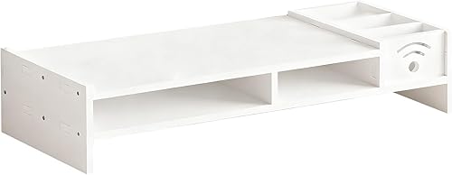 Elevador de monitor  Elevador de monitor de madera de 2 niveles, organizador de escritorio para laptop  4.3 pulgadas de altura R, para el hogar,