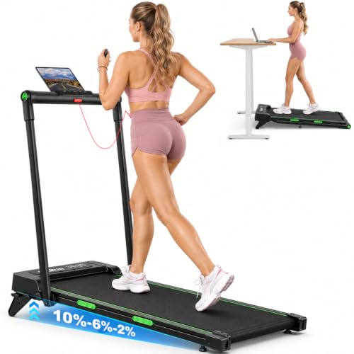 THERUN Walking Pad with Incline & Handle Bar, 2 in 1 Portable Treadmill - image 1