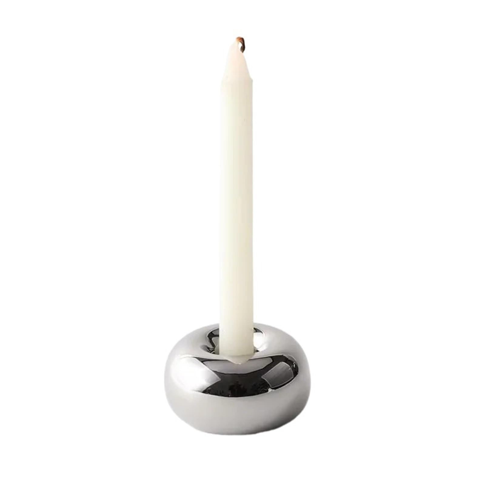 Bougeoir rond en céramique pour créer une ambiance cocooning au salon