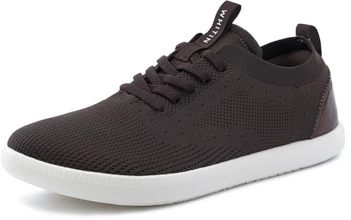 Whitin Mens Wide Toe Box Casual Dress Sneakers Knit Mesh Fashion Shoes Size 1...