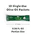 Olive Oil Packets - Olizzi Premium Organic Extra Virgin, New Harvest, Award Winning, Early Harvest, Cold Pressed, USDA Organic Certified, Single Serve, Mini, Salad Dressing To Go, Individual, Travel Size, 10 Single Use Packs (0.34 Fl Oz / Unit)