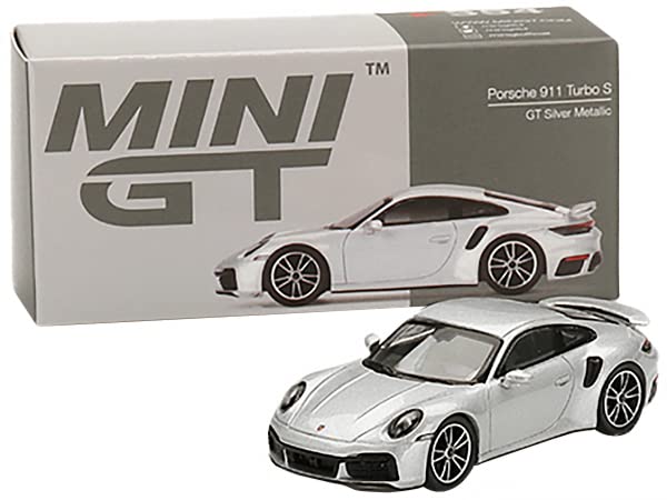 MINI GT Porsche 911 Turbo S GTシルバーメタリック Mini GT 1:64 Porsche 911 Turbo S GT, Metallic Silver