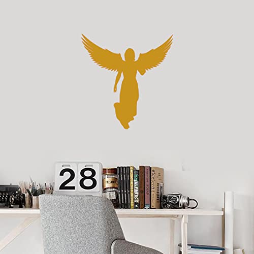 Image of Angel With Wings (Metallic Gold) (Set Of 2) Premium Waterproof Vinyl Decal Stickers For Laptop Phone Accessory Helmet Car Window Bumper Mug Tuber Cup Door Wall Decoration