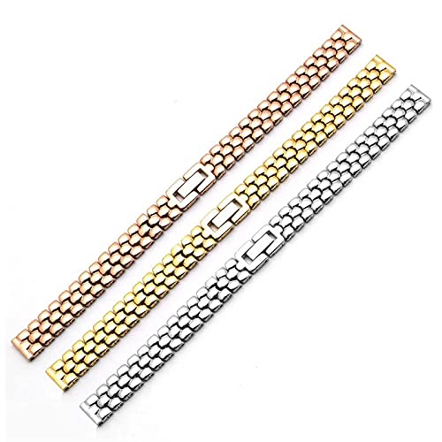 Bracelet de montre à la mode pour dames en acier brillant