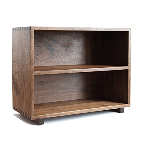 zyr Sideboard Regale Kleine Schränke Desktop-Schränke Schwarz Walnuss-Speicher-Display-Rack 3-Schichten Massivholz-Haushalts-Kaffee-Ecke Japanischer Art - Image 8