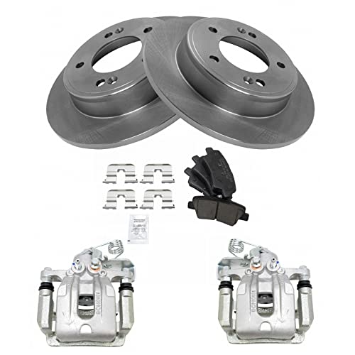 Image of TRQ Rear Brake Pad and Rotor Set Ceramic Calipers