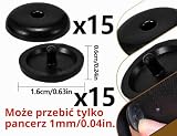 Emezddo 15 sztuk zatrzask do paska bezpieczeństwa, uchwyt na klamrę paska samochodowego, antypoślizgowa klamra, adapter do zapinania, guzik do zatrzymywania paska bezpieczeństwa, klips na pas