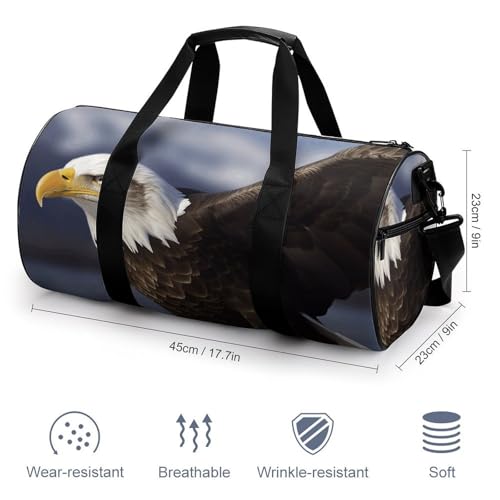 Animals Bald Eagle Gym Bag for Men Women Water Resistant Duffle Bag Travel Lightweight Bag for Travel Sports2