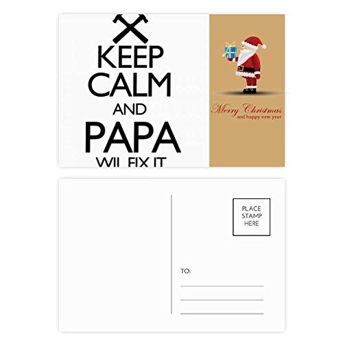 Cartes postales Keep Calm Papa Will Fix It lot de 20 pour la fête des pères