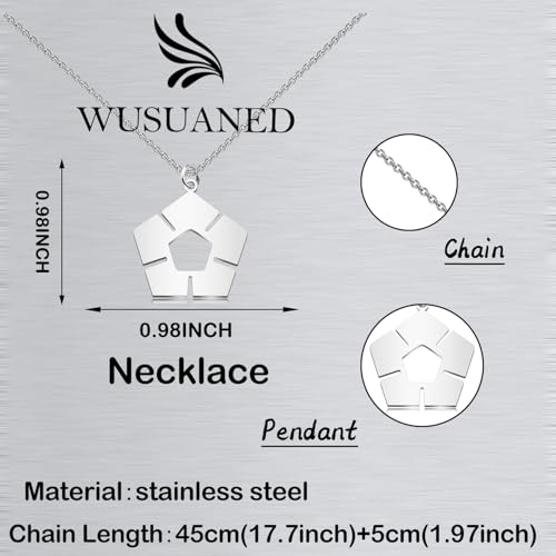 WUSUANED Lock Necklace Anime Inspired Jewelry Anime Character Lover Gift Anime Blue Fan Gift2