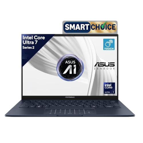 Image of ASUS Zenbook 14,Smartchoice, Intel Core Ultra 7 (Series 2), 32GB,1TB,3K OLED Touch Screen,14 inch,Windows 11,M365 Basic (1Year)*,Office 2024,Ponder Blue,1.28 kg UX3405CA-PZ163WS, Thin & Light Laptop
