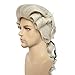 Anogol Hair Cap+Colonial Wig Adult Judge Wig Men for Lawyer Cosplay Wig Blonde Wavy Wigs Hairâ€¦