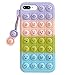 ikasus Coque de téléphone Pop-It Fidgetpour iPhone 6 Plus/7 Plus/8 Plus,Sensory Push-Pop Bubble Fidget Toys Toys Coque Téléphone,Coque De TéLéPhone Fidget Toys,Stress Soft Silicone Cover