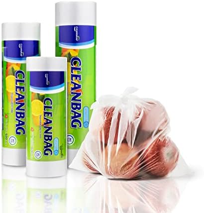 CLEANWRAP Food Storage Roll Bags (11.81 * 15.74-500 PCS) | Food Plastic Bags, Mini Plastic Bags, Plastic Bread Bags, Roll Plastic Bags, Plastic Produce Bag