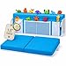 Bath Kneeler and Elbow Rest with 12 FREE Bath Toys- Machine Washable & Fast Dry PE Foam Elbow& Knee Pads with Non-Slip Bottom for Baby Bath Accessories, gardening, Exercise Equipment, Baby Shower Gift