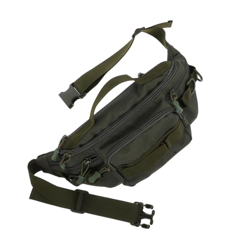 Abaodam Outdoor Waterproof Fanny Pack: Multi-pocket Fishing Tackle Waist Bag Bottle Holder - Polyester Crossbody Sling for Hiking Cycling Travel