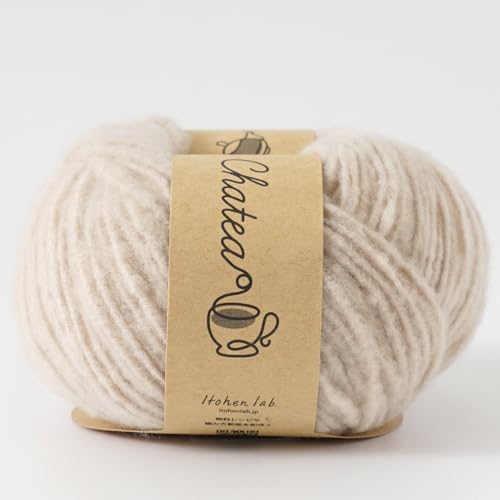 Knitworm 毛糸 1玉 チャティ ふんわりヤーン 並太 30g 約84m ポリエステル 手編み 編み物 初心者向け ニット小物 マフラー 帽子 ストール 手芸用 (1.ナッツ)