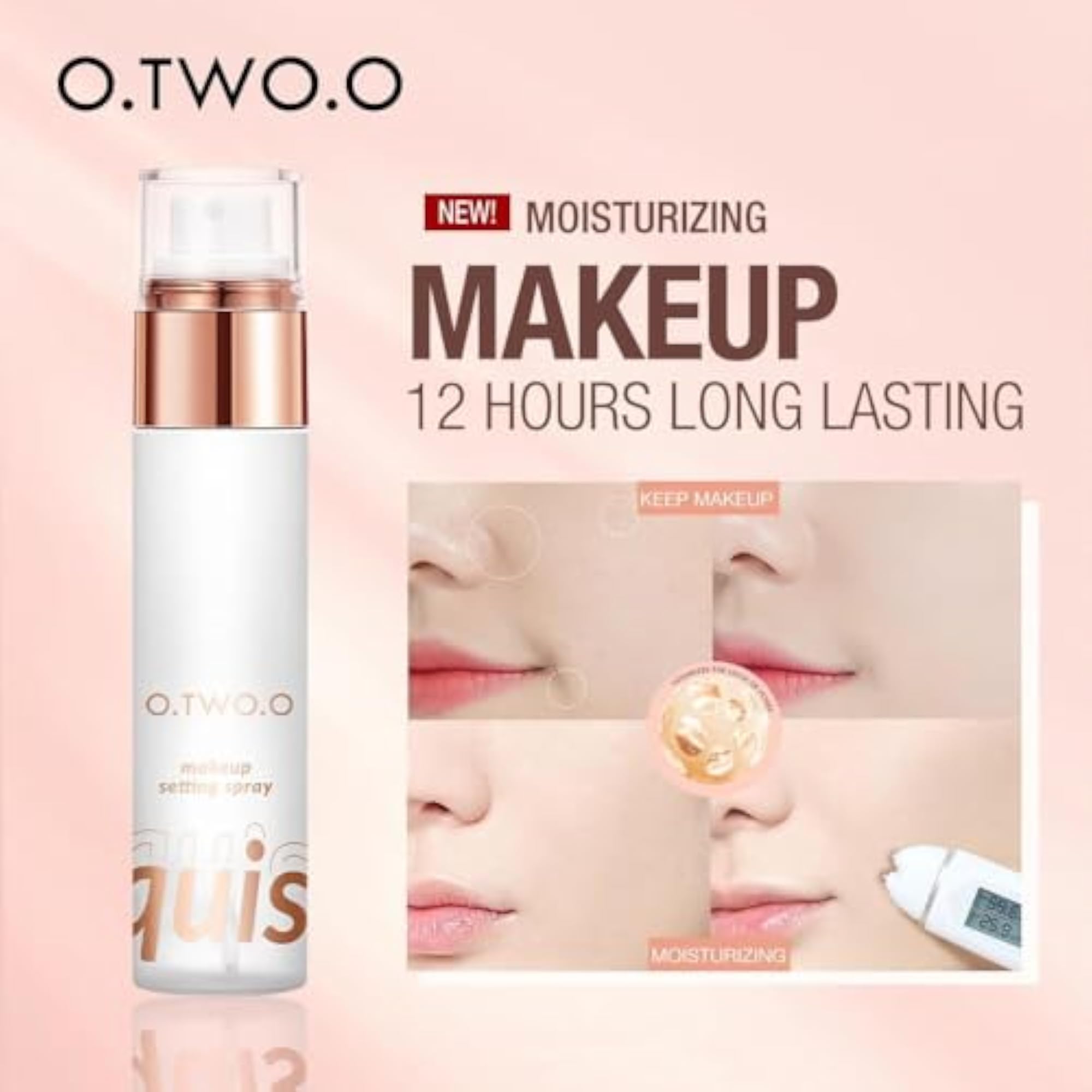 Exquisite Fine Mist Makeup Setting Spray, Rose Gold 50ml