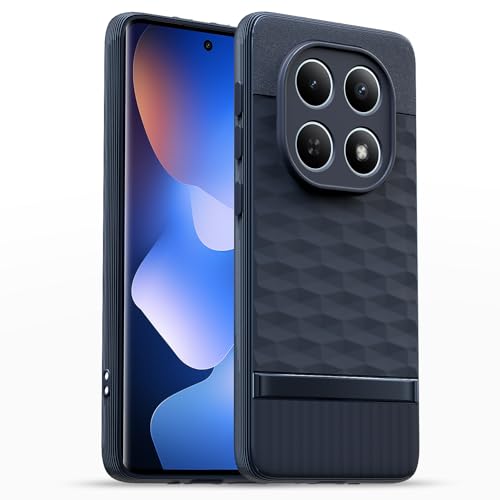 Image of Pikkme Back Cover for Redmi Note 15 5G Camera Protection 3D Hexa Cube Design Silicone Protective Bumper Case (Blue)