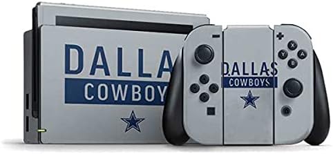 Skinit Decal Gaming Skin Compatible with Nintendo Switch Bundle - Officially Licensed NFL Dallas Cowboys Silver Performance Series Design