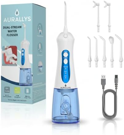 Irrigador Bucal Inalámbrico Aurallys, IPX7 Impermeable, Incluye 7...