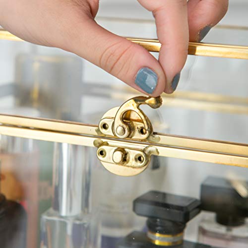 Large 10“ Geometric Terrarium Gold Brass Glass Card Box Vintage Rectangle Shape With Foot, Perfect For Centerpiece Decor Wedding Receptions Planter Holder Gift & Display Box Keepsake Centerpiece #TOP4