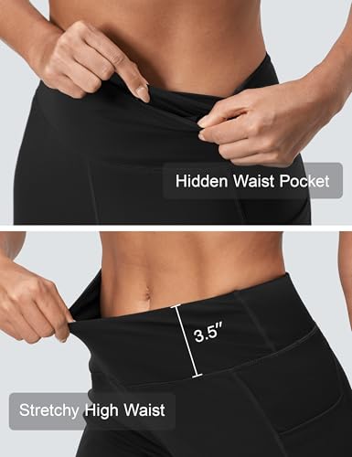 Image of ISEEGZ 15 inch / 18 inch / 21 inch / 25 inch Capri Pants for Women High Waist with Pockets Women's Capris Workout Yoga Pants Loose Straight Leg