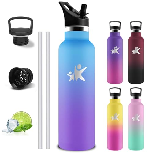 Borraccia- 1 litro- Borraccia Termica- Senza BPA, Bottiglia Termica- Con filtro e Cannuccia- Borracce Termiche- Mantiene Caldo per 12 Ore/Freddo 24 Ore, Borracce per Sport, Ciclismo, Trekking