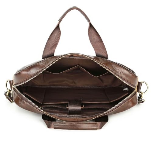 15.7 Inch Leather briefcases Laptop Messenger Bags for Men Best Office Shoulder Satchel Laptop Bag4