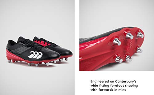Canterbury Men Phoenix Raze Soft Ground, Black (Black/True Red 989), 14 #TOP5