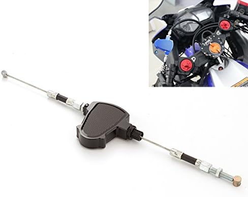 FXCNC CNC Aluminum Line Easy Stunt Pull Clutch Cable Lever Replacement System Compatible with Black