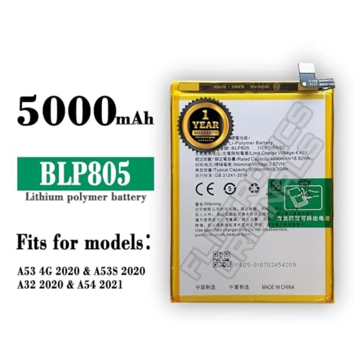 Image of BLP805 Battery for Oppo A53 / 4G /2020 / A53S 2020 / A32 2020 / A54 2021 Battery with 1 Year Warranty****(U109)
