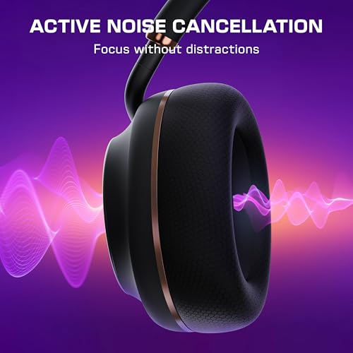 Image of Turtle Beach Stealth Pro II Wireless Multiplatform Gaming Headset PC, PS5 | PlayStation, PS4, Bluetooth, Hi-Res 24-bit Audio, 60mm Dual Drivers, Dolby Atmos, Active Noise Cancellation, Black & Copper
