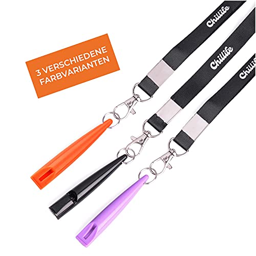 Chillife Premium Hundetraining Zubehör Set, bestehend aus Hundepfeife und Hunde Clicker, perfekt für Welpen und Dog Training und Erziehung, Trillerpfeife für Hunde und Hundeclicker