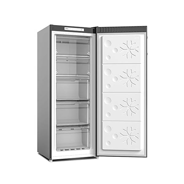 CHiQ Tiefkühlschrank 166 L | Gefrierschrank mit Dynamic Cooling-Funktion | Wechselbarer Türanschlag | Schwarzer Edelstahl | 144cm Höhe| 12 Jahre Garantie auf den Kompressor – Bild 3
