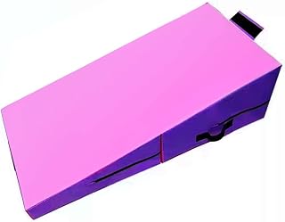 Colchoneta De Gimnasia Plegable - Cuña De Queso Inclinada, Niños Colchonetas De Gimnasia Con Asa De Transporte Para Gimnasia De Interior, Aeróbic Y Fitness ( Color : Rosado , Tamaño : 172x80x35cm )