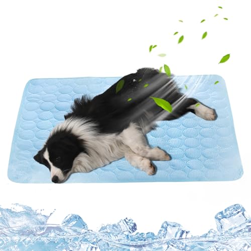 SilverChry Kühlmatte Für Hunde 68 * 52 cm, Kühldecke Hund, Kühlmatte Katze, Ungiftige Kühlpads für Haustiere, Waschbare Kühlmatte Für Haustiere, Kann im Innen- und Außenbereich Verwendet Werden