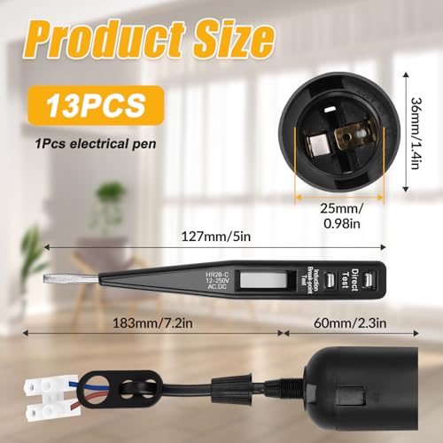 6x E27 Lampenfassung mit Kabel + 6x 4W LED Lampe Warmweiß+ VDE-Spannungsprüfer – für Baustelle & Renovierung