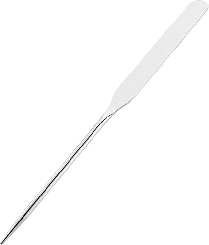 MERIGLARE Maquillaje de acero inoxidable para profesionales, principiantes de 6.339 in de largo, barra de mezcla facial (plata) mano de obra fina