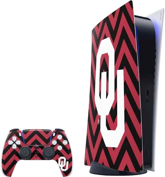 Skinit Decal Gaming Skin Compatible with PS5 Digital Edition Bundle - Officially Licensed University of Oklahoma Boomer Sooner Design