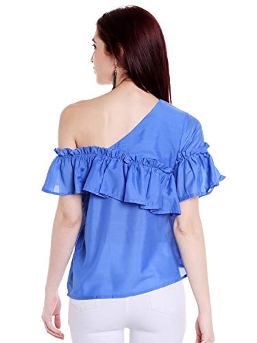 Image of Style Quotient Women Blue Solid Top-Blue