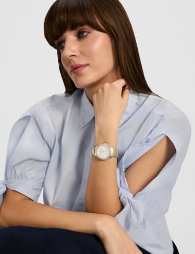 Image of Guess Round 34mm Silver Dial Analog Women Watch - U1405L2M