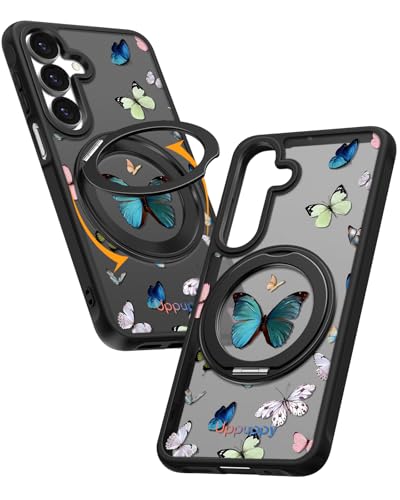 Coque Samsung Galaxy A16 anti-choc semi-transparente dotée d'un anneau rotatif 360 degrés