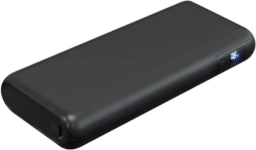 オウルテック モバイルバッテリー 20000mAh PD60W入出力対応 残量表示 3台同時充電 Type-C入出力 / Type-A出力 ブラック OEC-LPB20017-BK