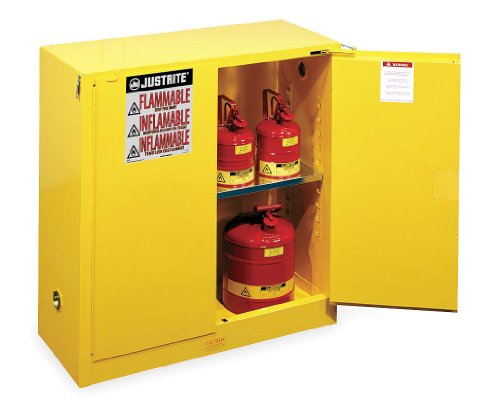 Flammable Cabinet With Self Close Double Door, 30 Gallon